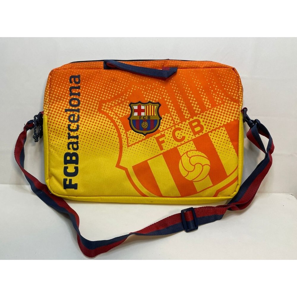 MLS FCB Barcelona Soccer padded laptop travel shoulder bag Safta 16" x 12"